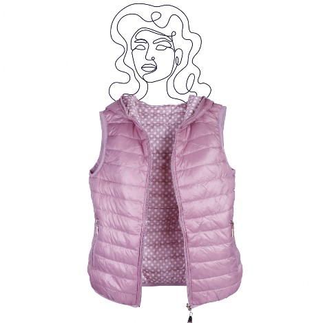 chaleco para mujer doble vista violeta