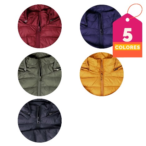 chamarra para hombre con gorro colores